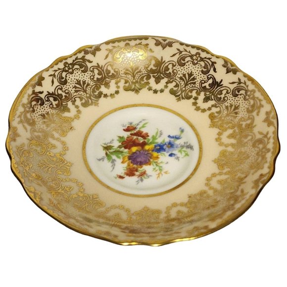 Vintage Paragon‎ Gold Floral Bouquet Filigree Teacup Cup & Saucer England - Picture 5 of 12